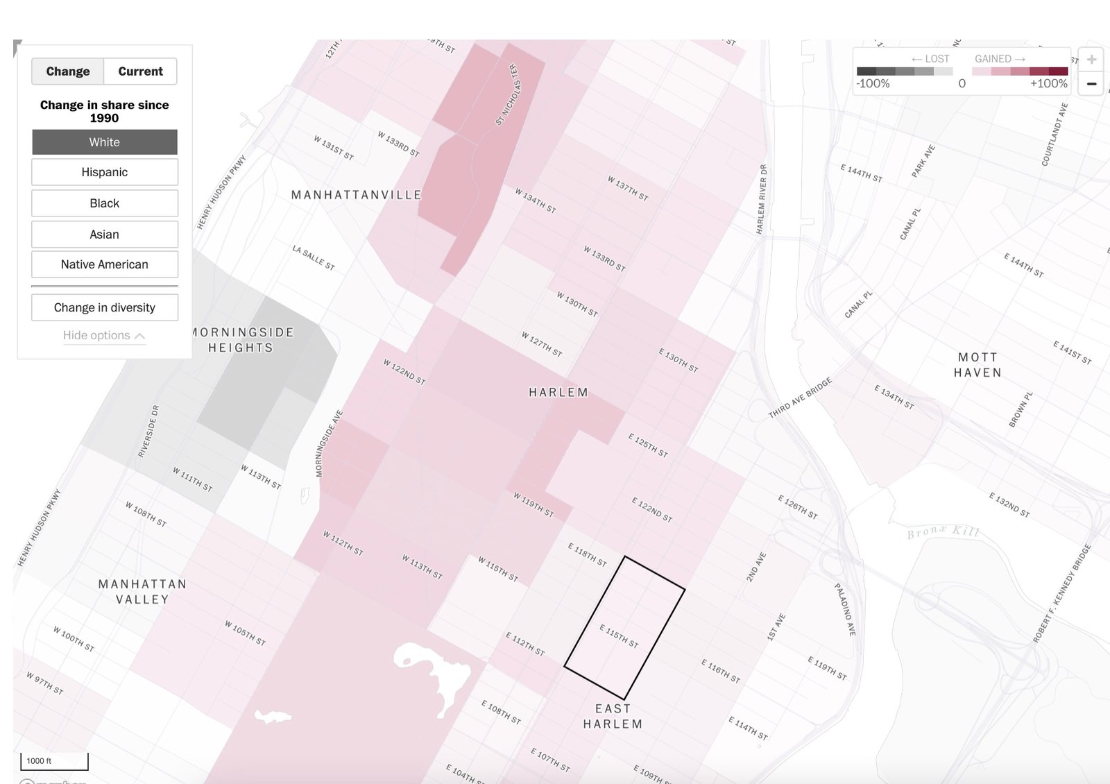 2020 Census Data on White New Yorkers