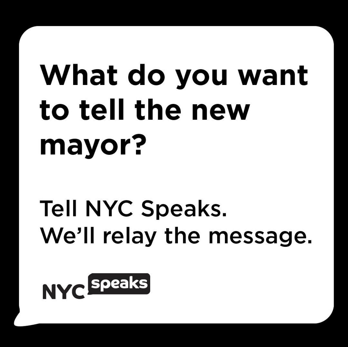 NYC Speaks: Tell the Mayor What You Think