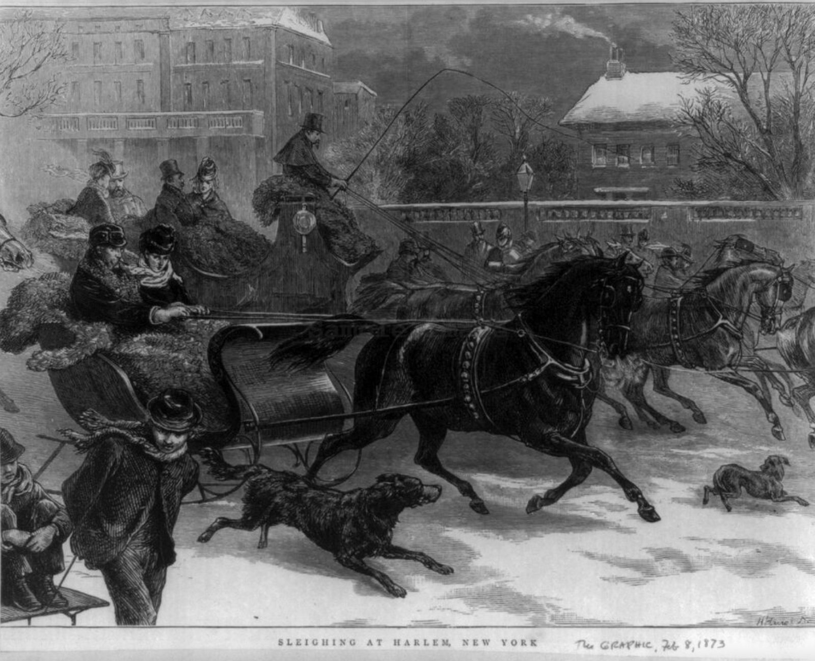 Sleighing in Harlem 1873