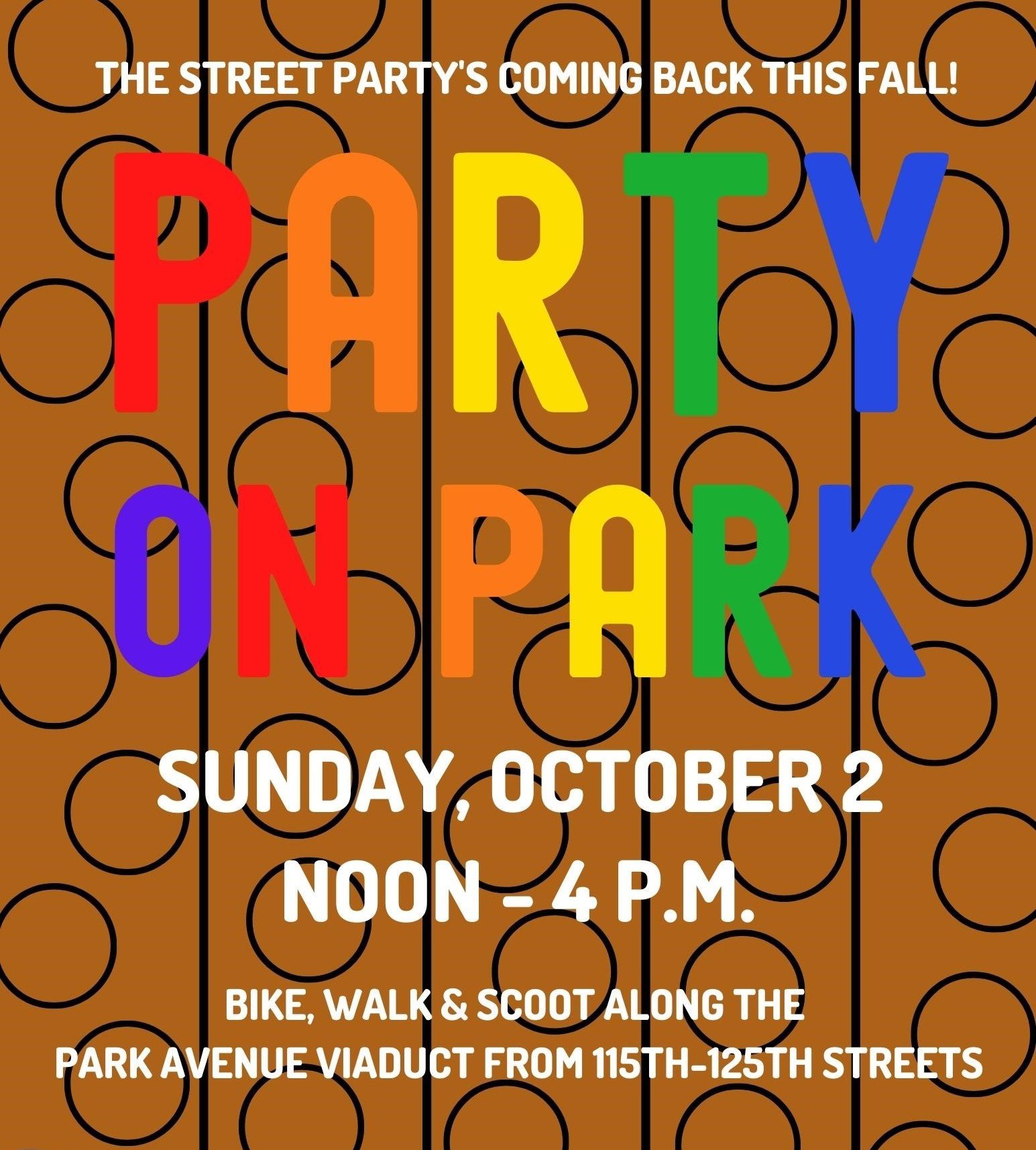 Party on Park CANCELLED (Due to Rain)