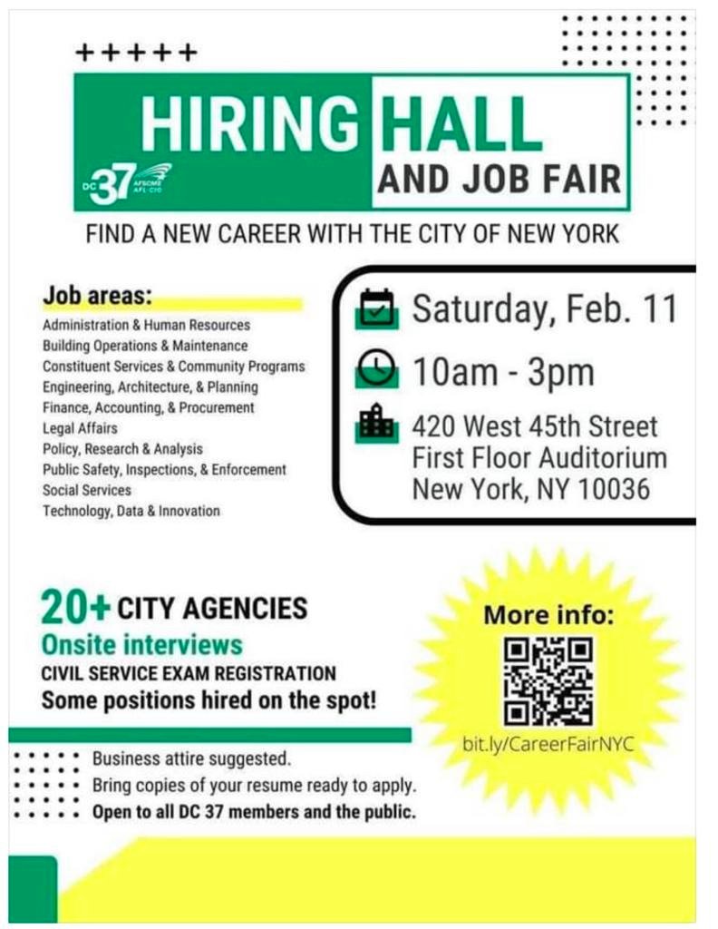 Job Fair – Get a New Career with NYC